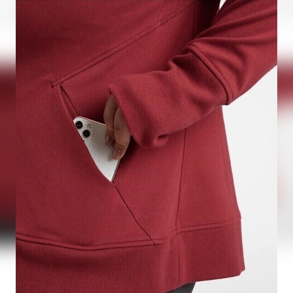 ATHLETA Triumph Hoodie Sweatshirt Jacket | Decadent Red Size LARGE  #486251 - Picture 3 of 13